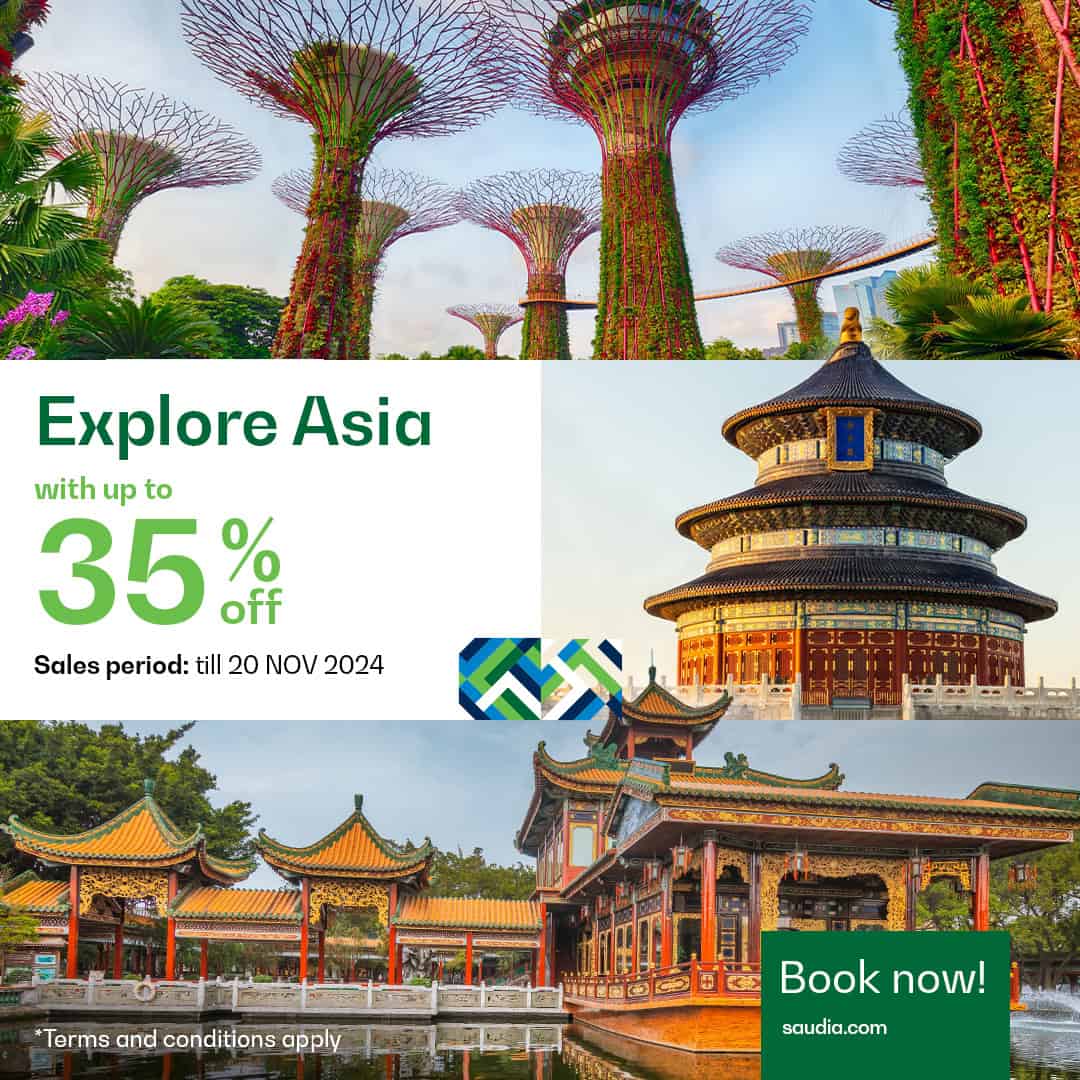 Saudia Offers Up to 35% Off on Flights to Europe, North America, and Asia